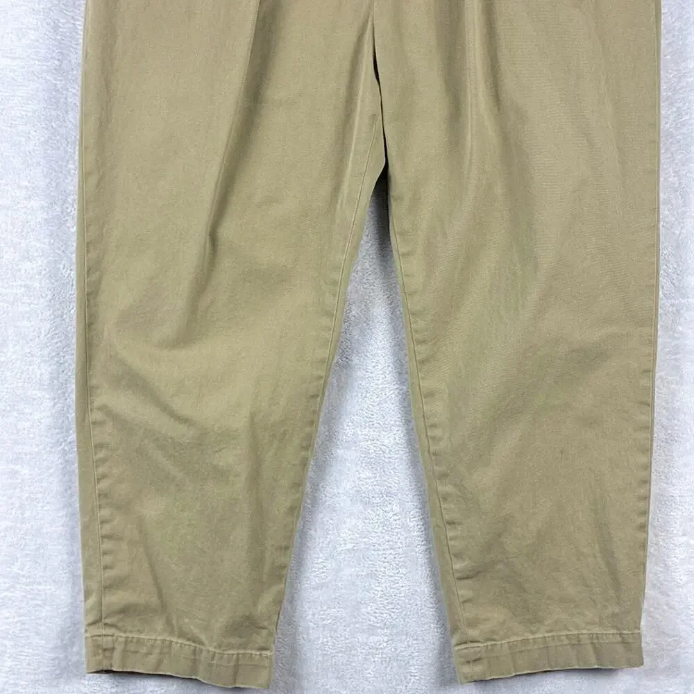 Polo Ralph Lauren Pants Men 38x31 Beige Twill Field Chino Pleated Preppy Classic